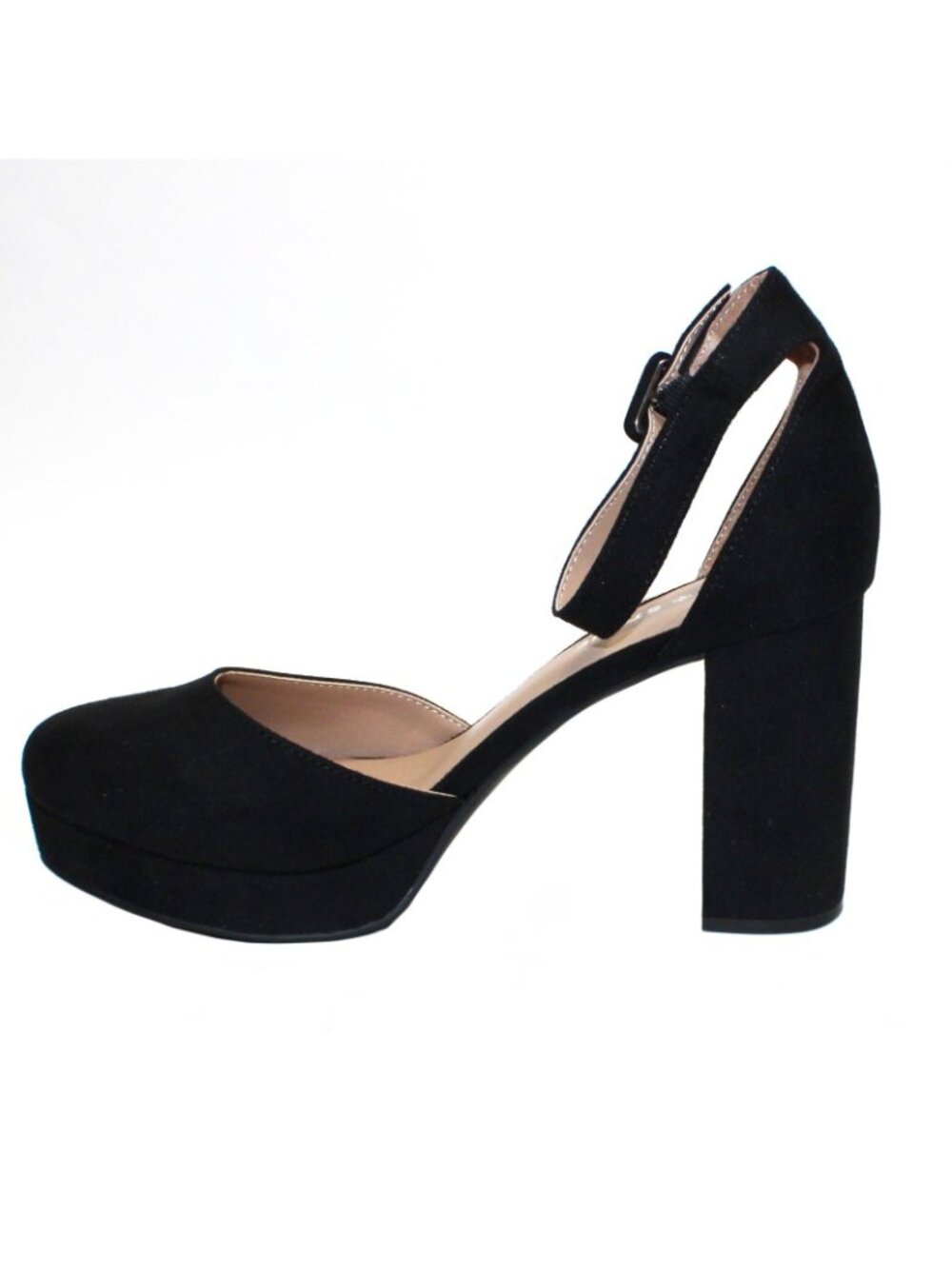 Sun + Stone Women's Birdey Ankle Strap Block Heel Platform Pumps Black 8.5 NIB - Picture 3 of 6